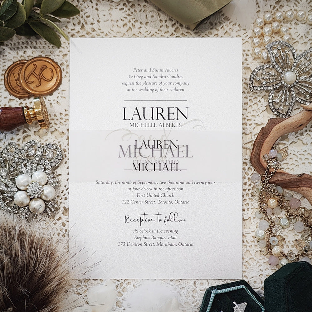 Affordable Custom Wedding Invitation 3019