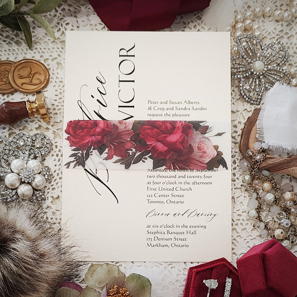 Affordable Custom Wedding Invitation 3023