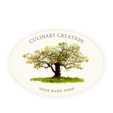 Fruitful Tree Oval Kitchen Labels