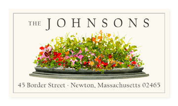 Garden Flowers Panoramic Return Address Labels