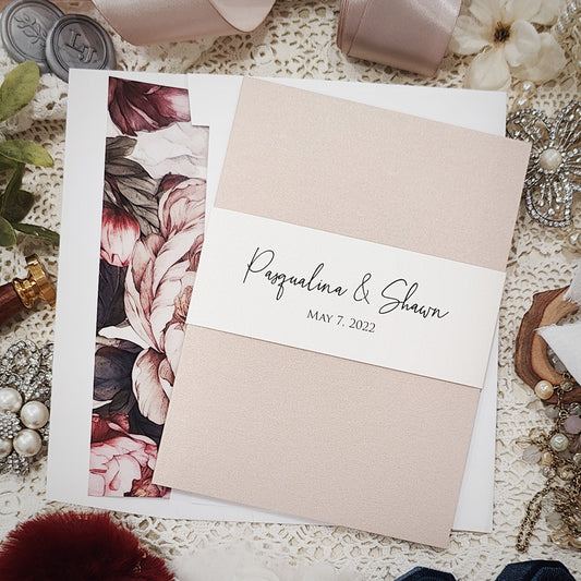 Pocketfold Wedding Invitation 3120
