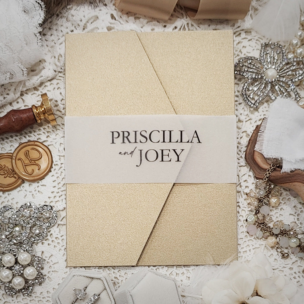 Pocketfold Wedding Invitation 3124