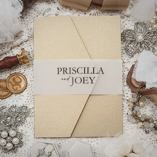 Pocketfold Wedding Invitation 3124