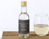 Personalized Mini Wine Bottle Labels (Many Designs Available)