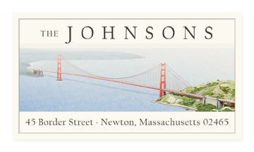 Golden Gate Bridge Panoramic Return Address Labels