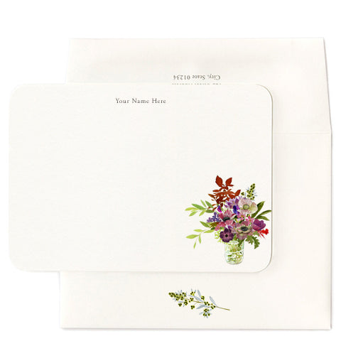 Farmers Bouquet Personalized Note Cards
