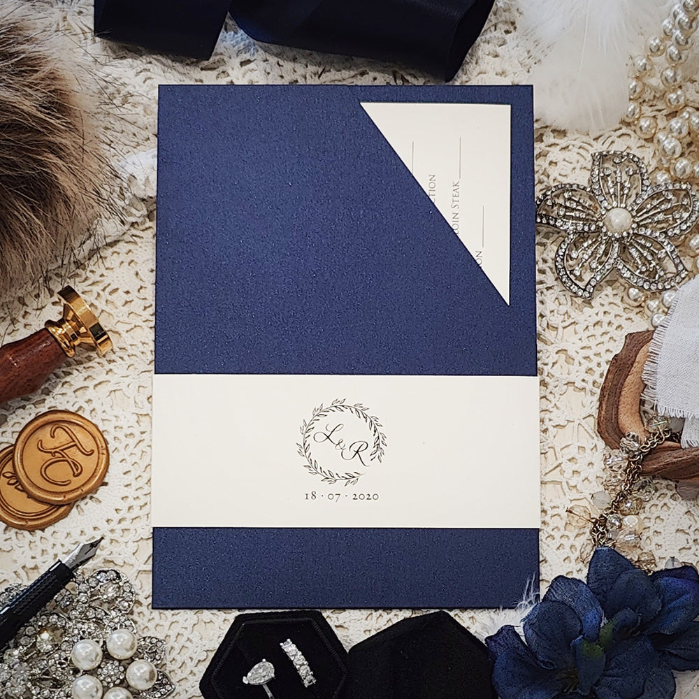 Pocket Wedding Invitation 3402