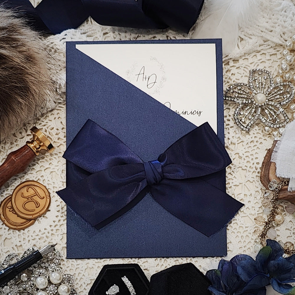 Pocket Wedding Invitation 3404