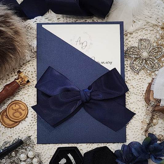 Pocket Wedding Invitation 3404