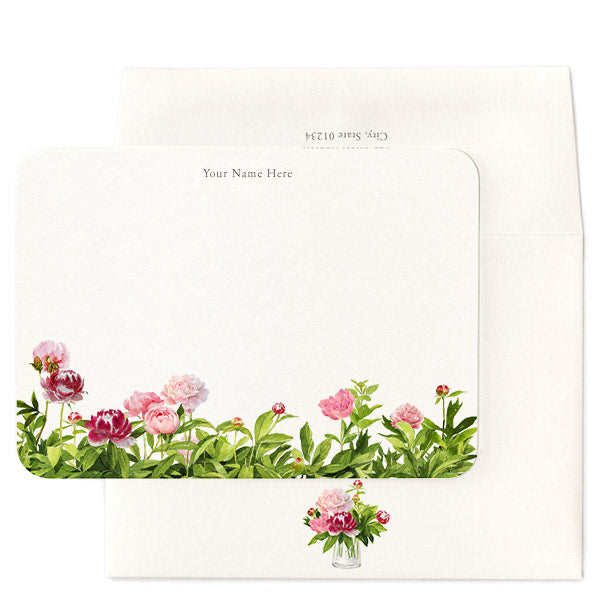 Garden Peonies Signature Note Cards