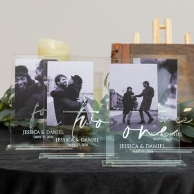 3D Customizable Black and White Photo Table Numbers CT035