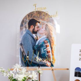 3D Elegant Photo Wedding Welcome Sign CS121