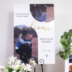 3D Half Arch Personalized Photo Welcome Sign CS120