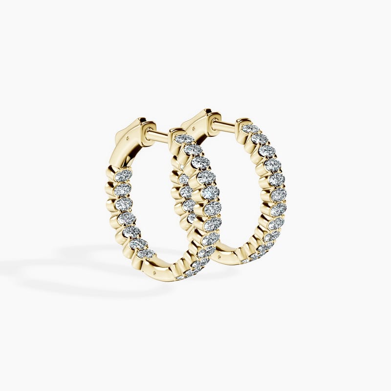 Inside Out Oval Hoops