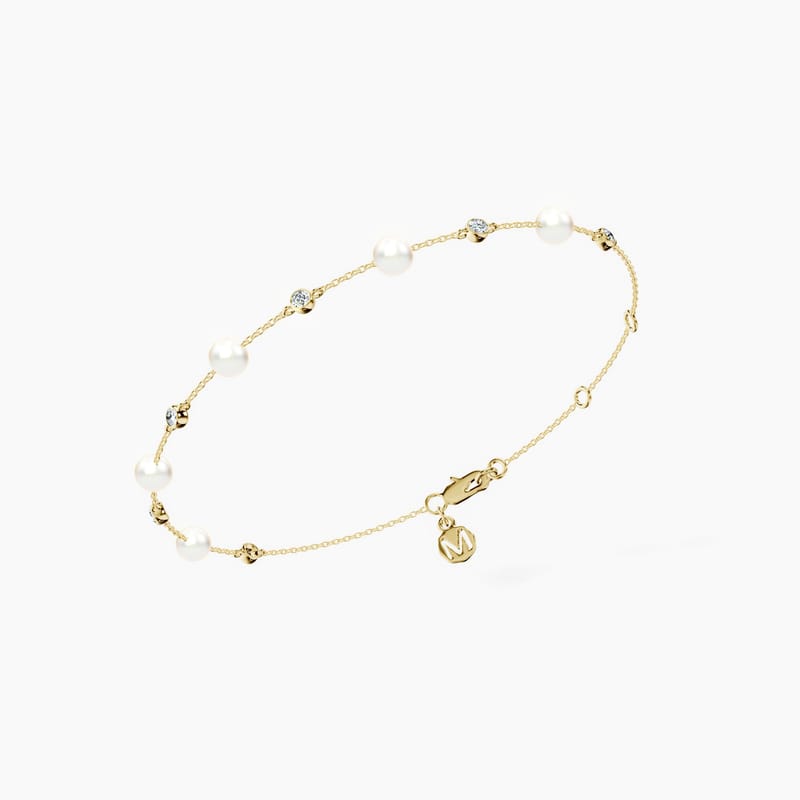Diamond By Yard Pearl Bracelet