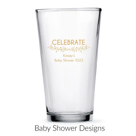 Personalized 16 oz. Pint Glass Favor - Baby Shower | More Occasions