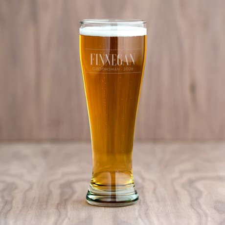 Custom Engraved 22 oz. Pilsner Glass - Refined