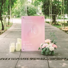 Chic Romantic Acrylic Wedding Signs CS071