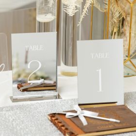Chic Frosted Acrylic Wedding Table Number CT024
