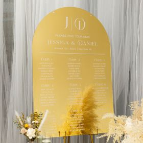 Unique Gold Mirror Acrylic Seating Chart CS114