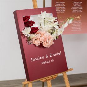 Burgundy Pvc Wedding Sign CS102