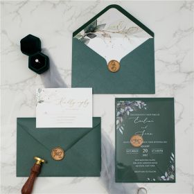 Unique Greenery Acrylic Wedding Invitations CAX065