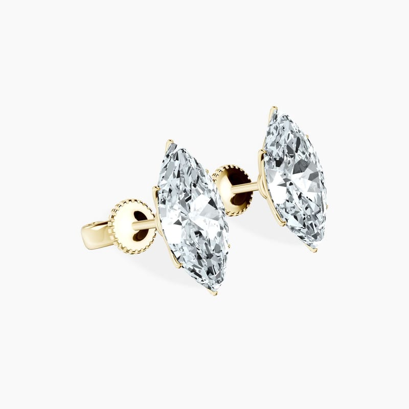 6 Prong Marquise Studs