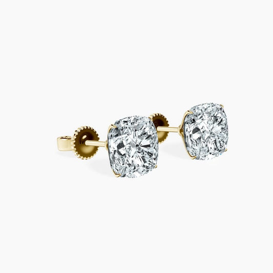 4 Prong Cushion Studs