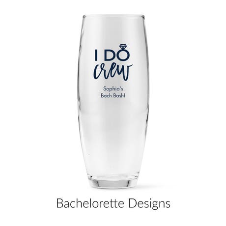 Personalized 9 oz. Stemless Toasting Champagne Flute Wedding Favor - Bachelorette | More Occasions