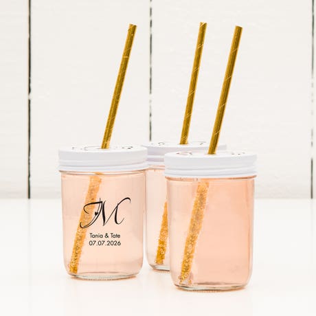 8 oz. Glass Mason Jar Favor - Blank | Designs Available