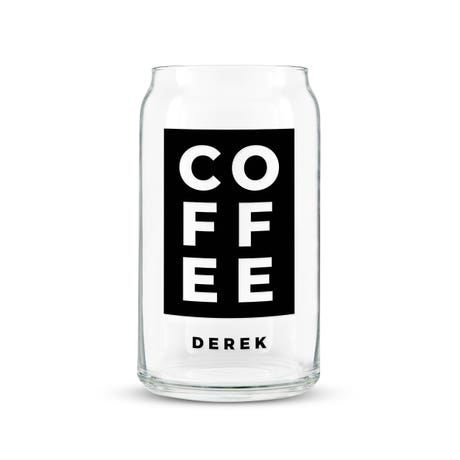 Personalized Can Shaped Drinking Glass - Coffee
