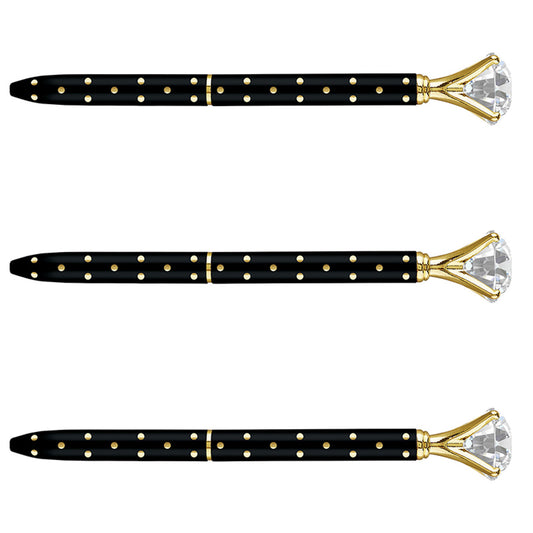 Gem Pens - Black/Metallic Dot