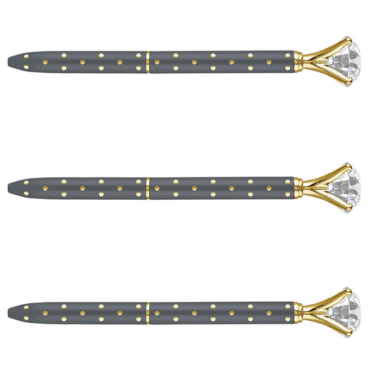 Gem Pens - Grey/Metallic Dot