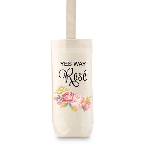 Reusable Wine Bottle Tote Bag - Yes Way Rose