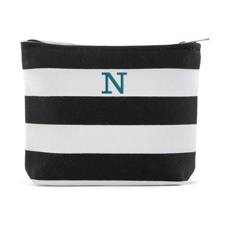 Small Personalized Makeup Bag For Women - Bliss Striped - Unique Gift for Her