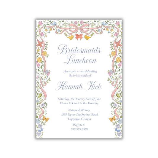 Butterflies and Bridesmaids - Wedding Shower Invite