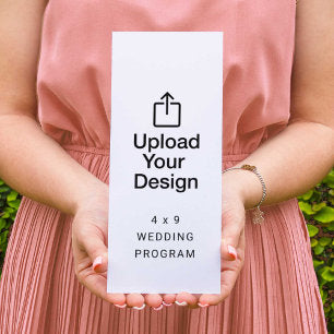 4" x 9" Flat Card - Wedding Program