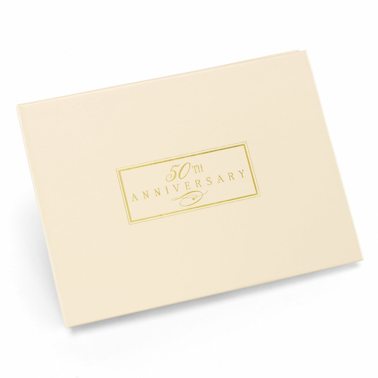 50th Anniversary Small Ivory Guest Book