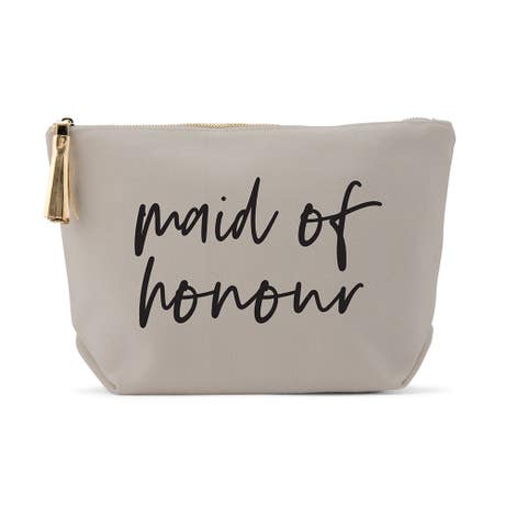 Light Gray Makeup & Toiletry Bag - Maid Of Honour