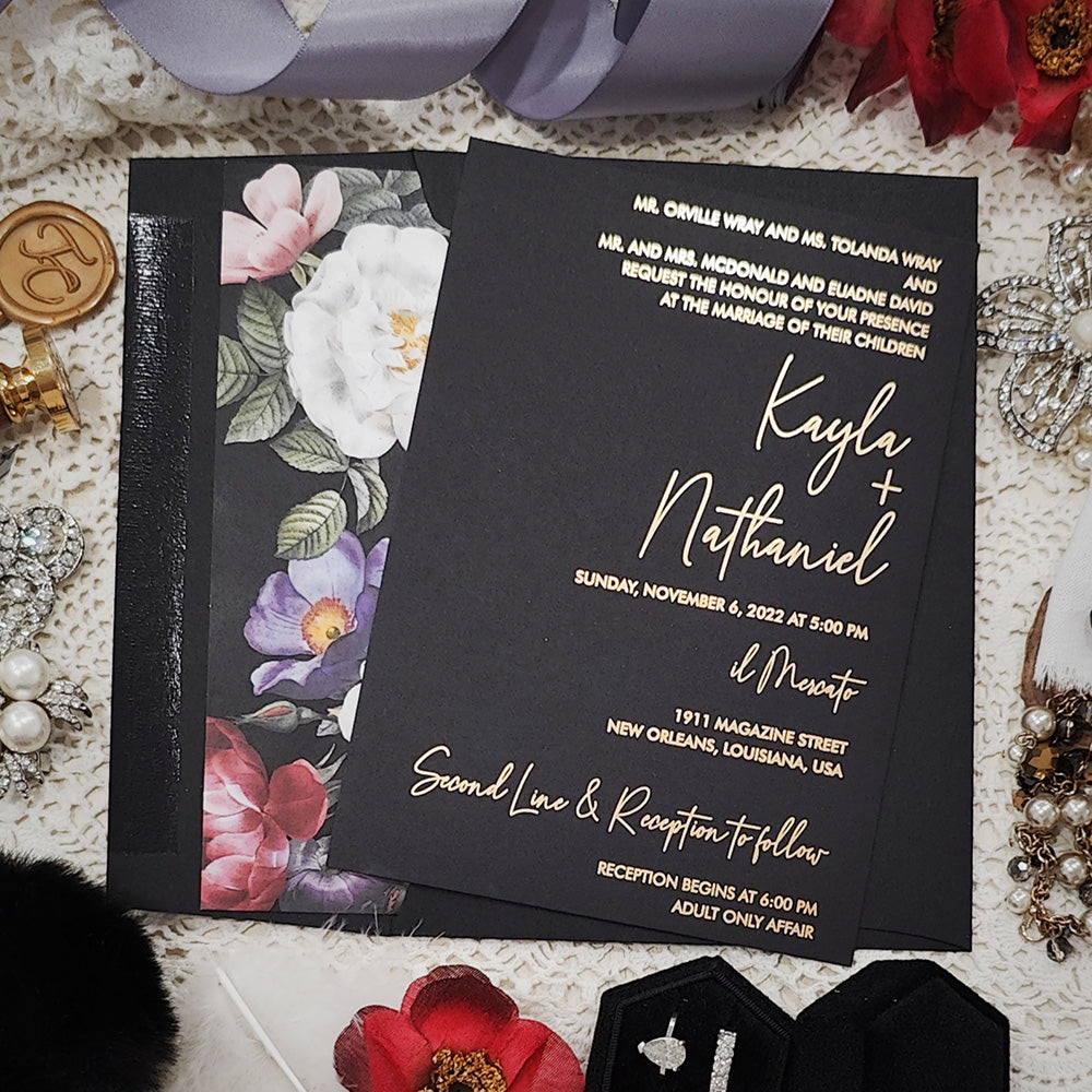 Foil Pressed Wedding Invitation 5202