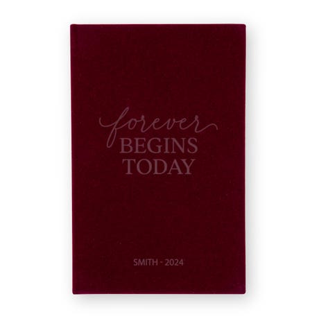Personalized Velvet Vow Pocket Notebook - Forever Begins Today