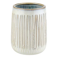 Tall Textured Cream Planter