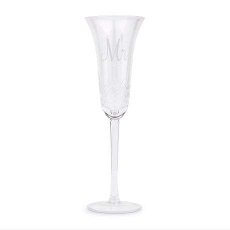 Tulip Champagne Toasting Wedding Flute - Mr