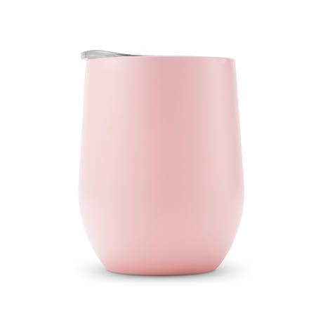 12 oz. Stemless Travel Tumbler - Light Pink - Unique Gift for Her