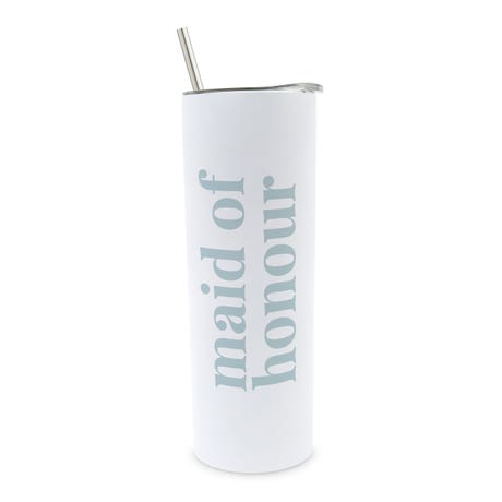 Personalized 22 oz. Tall Insulated Stainless Steel Travel Mug with Lid - Desert Floral Maid of Honour