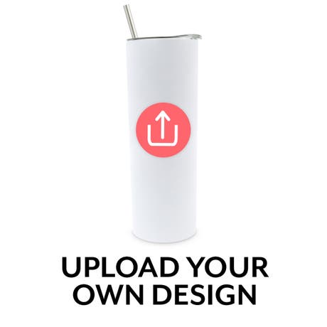 Custom Printed 22 oz. Stainless Steel Travel Mug with Lid & Straw - Upload Your Own Design - Unique Gift for Him|Her