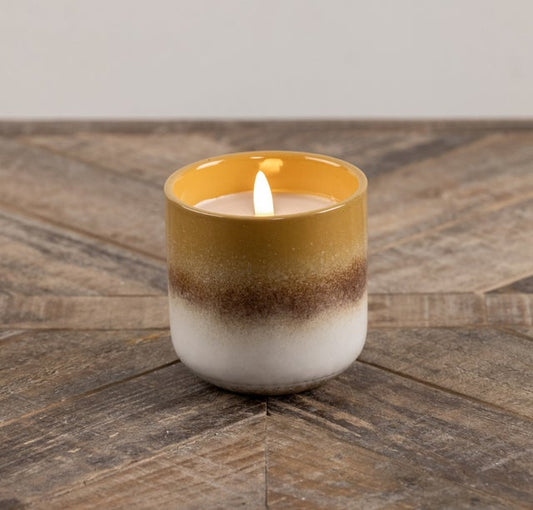 Yellow Ceramic Timer Candle