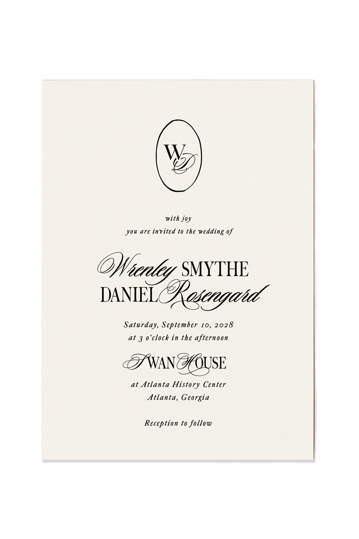 Bow Regency Wedding Invitation | Wrenley