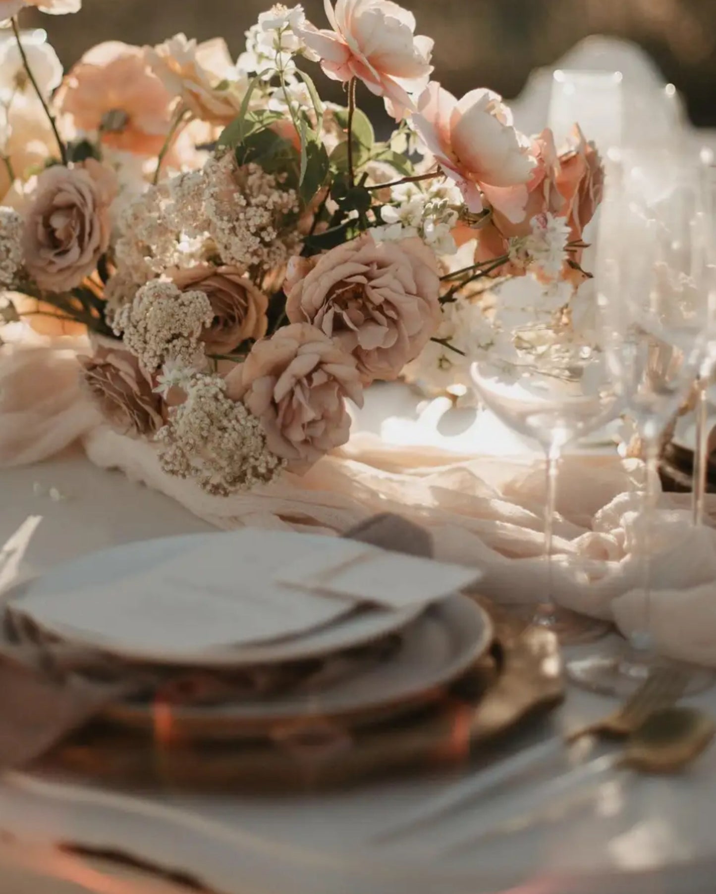 Blush Table Runner {Medium Weave}