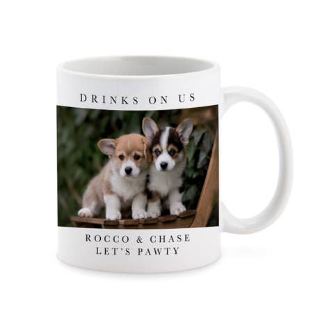 Custom Printed 11 oz. White Ceramic Photo Mug - Signature Pet